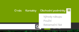 menu s odkazy FineEshop